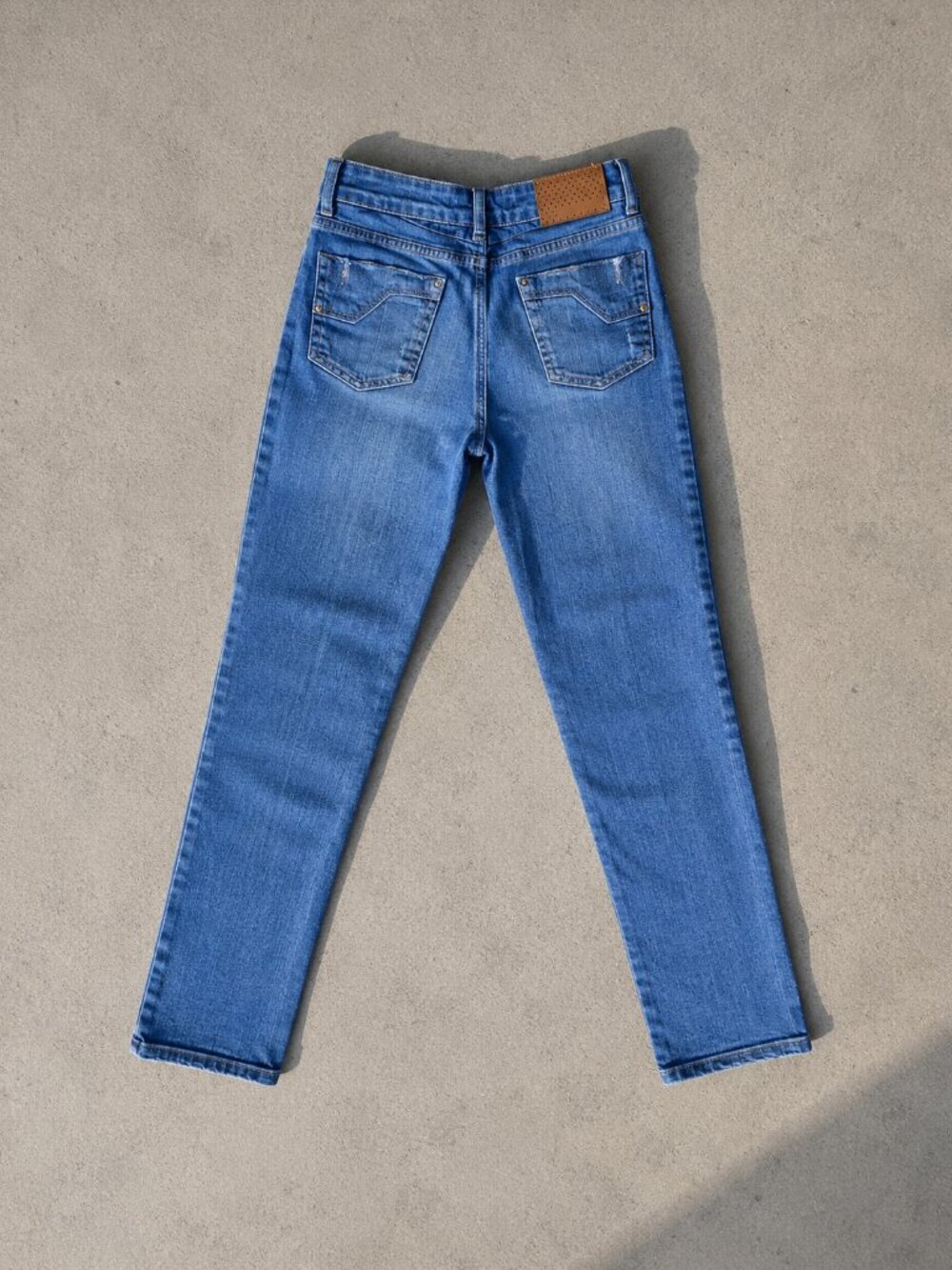 Y2K Distressed Skinny Jeans Light Wash Low Rise Denim - Picture 2 of 6